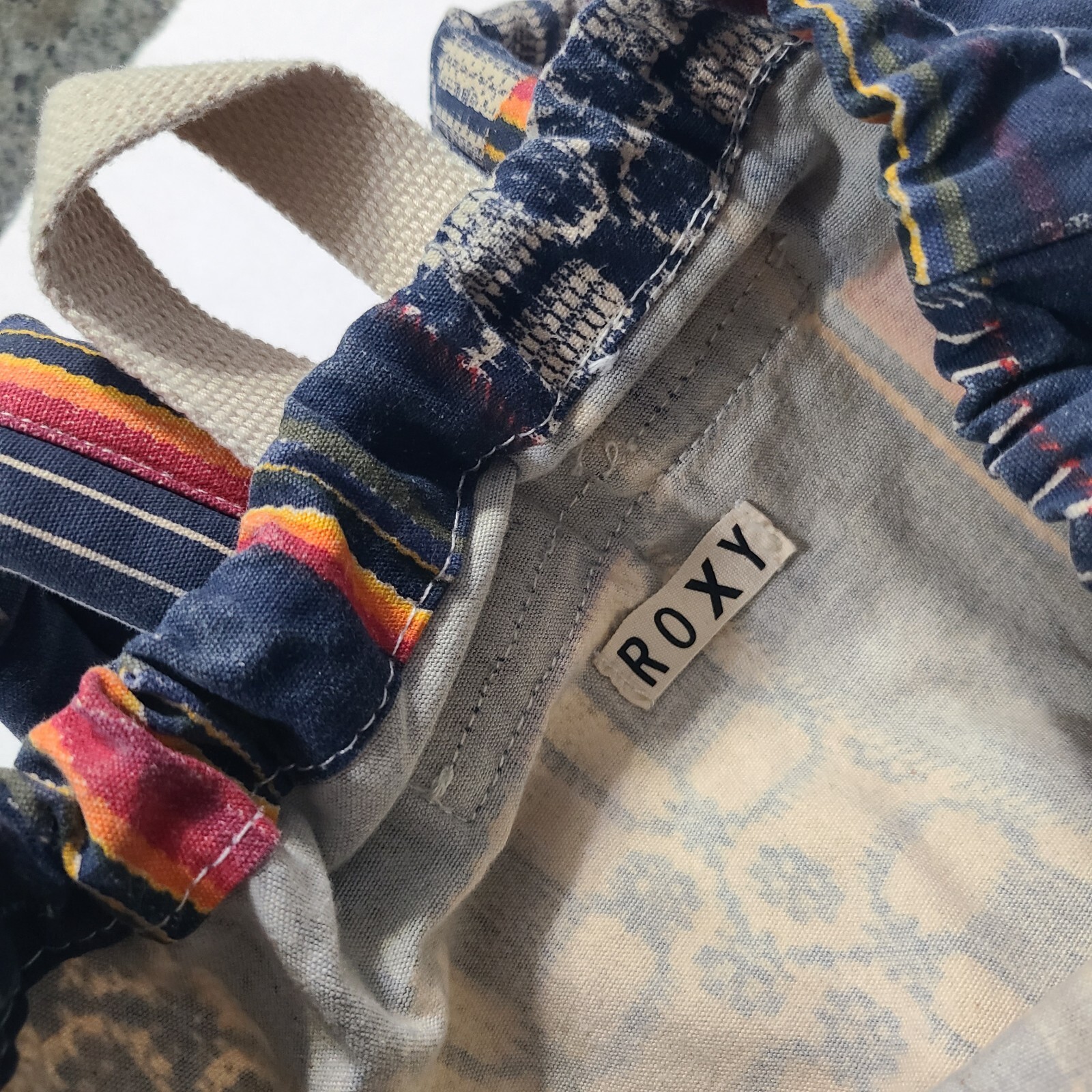 ROXY Bohemian Backpack Drawstring Cinch Closure W… - image 11