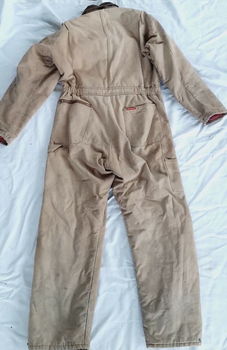 Vintage Distressed DICKIES Insulated Cotton Duck Coveralls Jumpsuit Sz 46-48 XL image 2