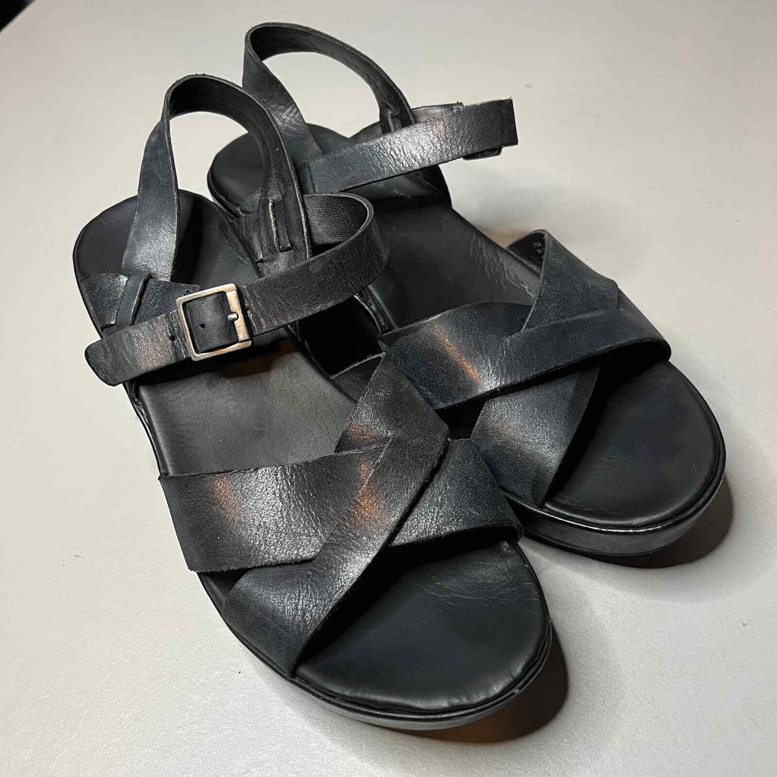 Kork Ease Ava Classic Platform Sandal Women's 7 Black… Gem