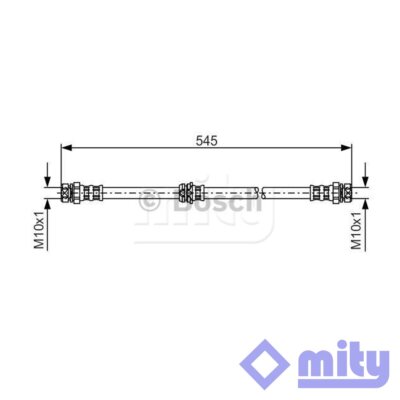 Fits VW Golf Scirocco Seat Leon Audi A3 Skoda Superb Brake Hose Front Mity
