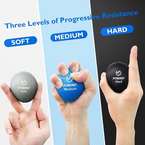 Stress Balls for Adults, Squeeze Balls for Hand Therapy, 6-Pack Hand Therapy ... - Picture 24 of 26