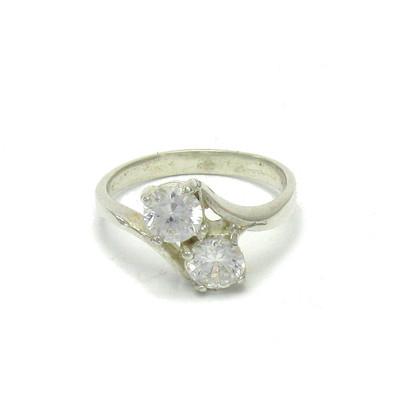 Stilvoller Sterling Silber Ring echt massiv 925 mit 2,5 mm Zirkonia Kaiserin