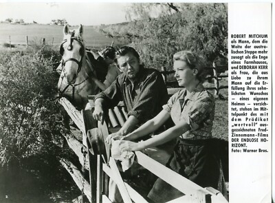 DER ENDLOSE HORIZZONT: 1 ORIGINAL-PRESSEFOTO  (18x24cm) ROBERT MITCHUM DEBORRAH2