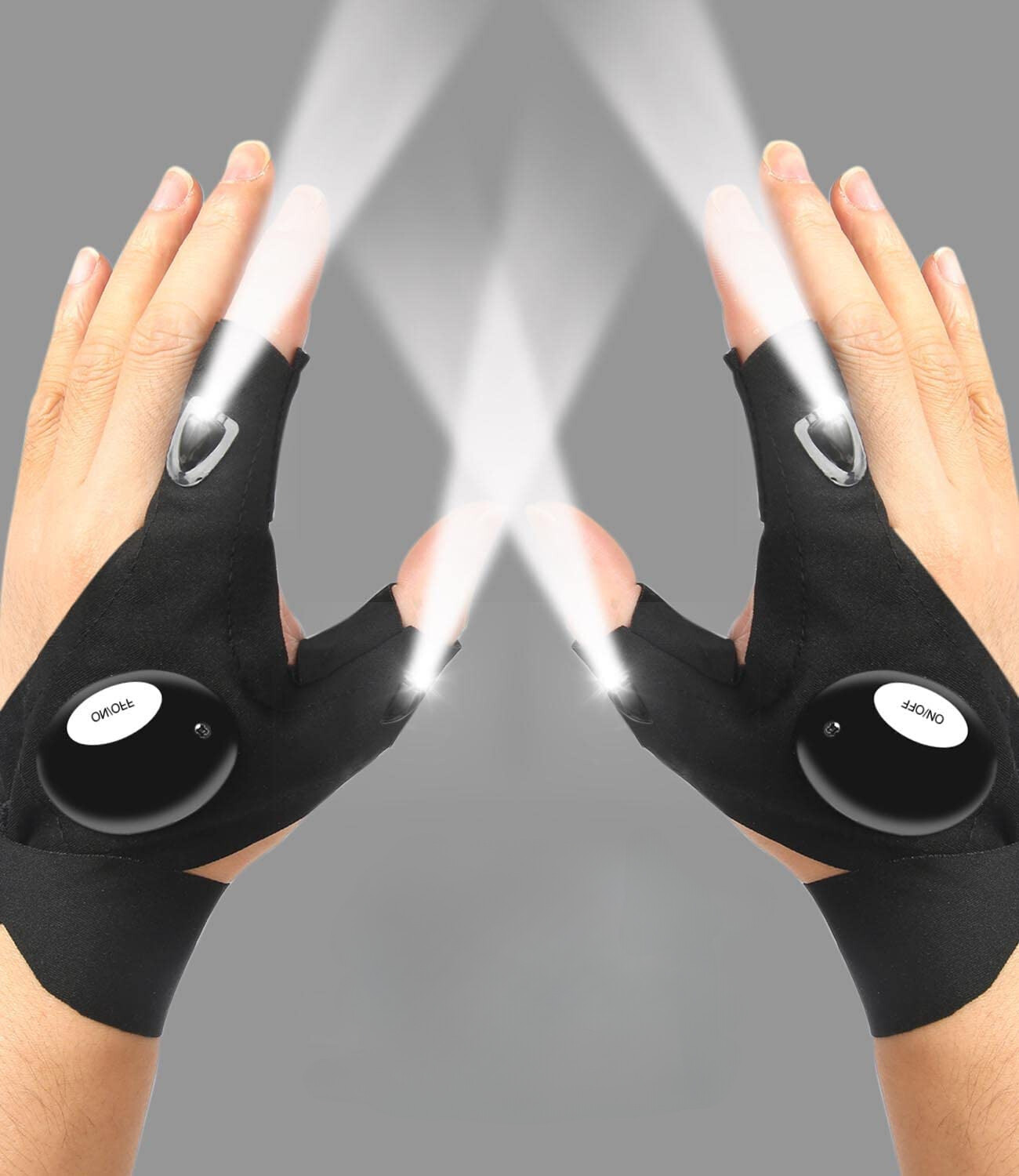 LED Flashlight Gloves, Gifts for Men Dad Him Boyfriend Husband, Without battery