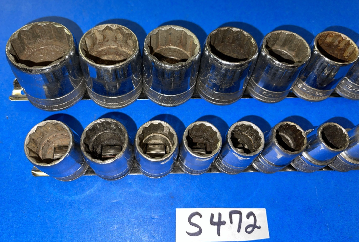 S-K TOOLS VINTAGE 15 PIECE 1/2 DRIVE SAE. SHORT SOCKET SET 7/16- 1-1/4 ...