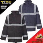 Hi Viz Security Parker Waterproof Storm Padded Jacket Warm Mens Coat Workwear