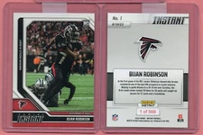 Bijan Robinson 2023 Panini INSTANT Rookie Debut RC Falcons #1 Print Run 566