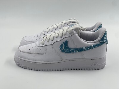 BRAND NEW Women's Nike Air Force 1 Low '07 Essential Blue Paisley
