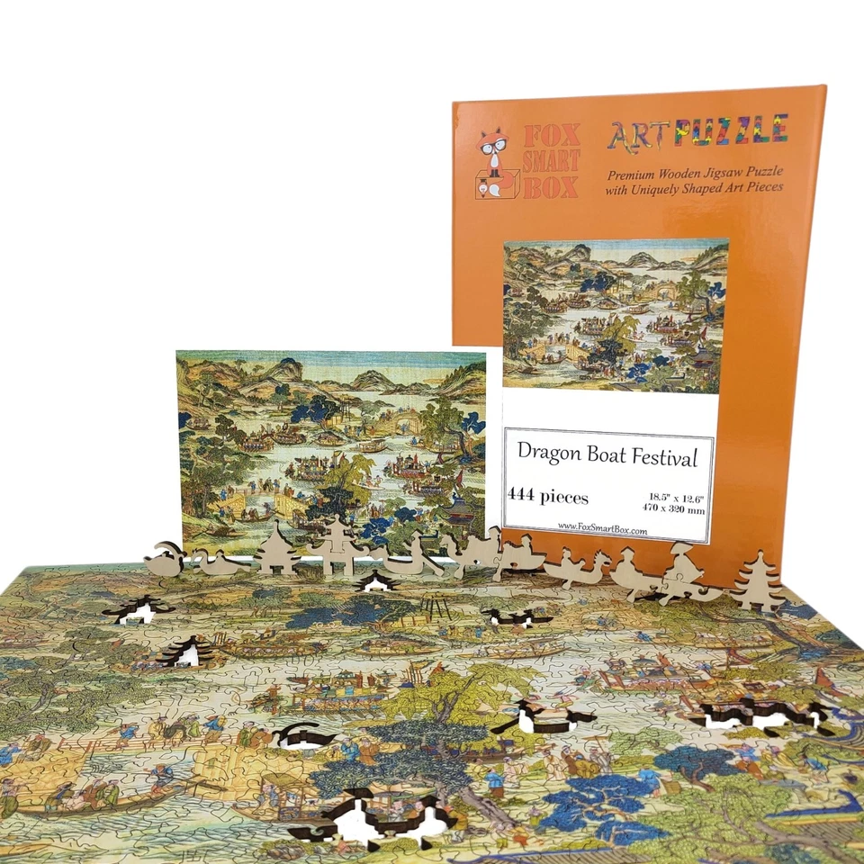 Wooden Puzzle for Adults by FoxSmartBox - 444 Pieces - Dragon Boat Festival - Image 3 of 4