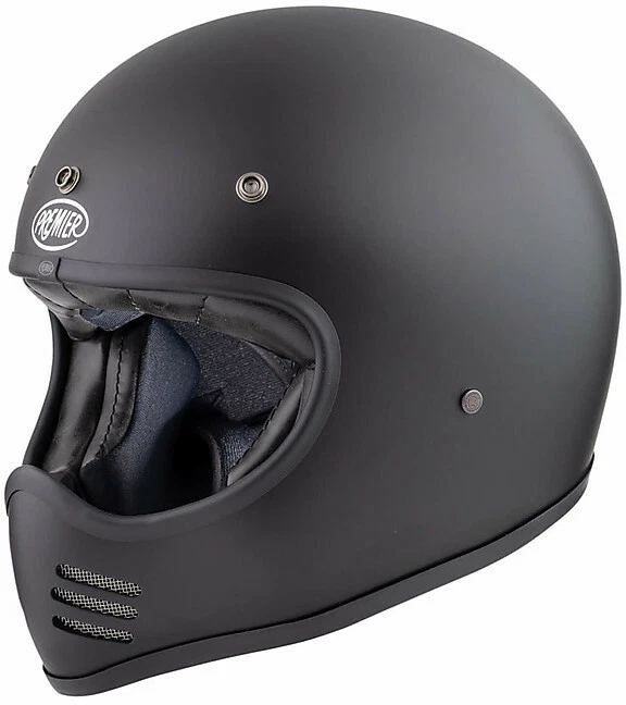Premier MX U 9 Bm Noir Mat TG S -casque Helmet Moto Intégrale Vintage Fibre - Photo 1/1