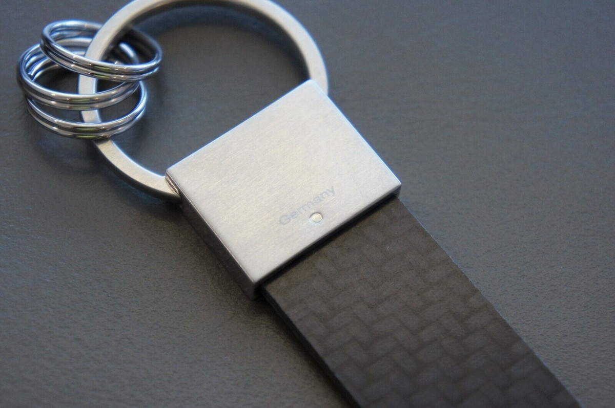 NIB Genuine & OEM BMW M Performance Carbon Fiber Keychain Germany 