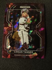 2022 LOGAN TANNER PANINI PRIZM CRACKED ICE ROOKIE CARD RC/23 REDS #PDP55 MSU