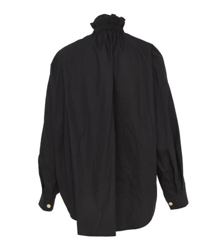 Ladies Black Edgy Arty Chic Urban Wear Loose Funky Shirt Long Blouse 10 12 - Picture 16 of 22