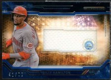 Billy Hamilton Card 2015 Topps Strata Clearly Authentic Relics Blue #CARCBH 