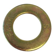 1/4" Grade 8 F436 SAE Alloy Flat Washers Yellow Zinc Plated QTY 200