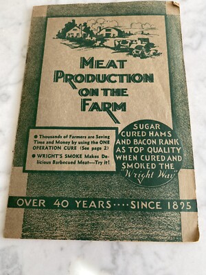 Meat Production on the Farm - vintage ephemera E H Wright Kansas City