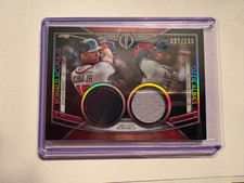 2020 Topps Tribute Dual Player Relic /150 Albies & Acuna