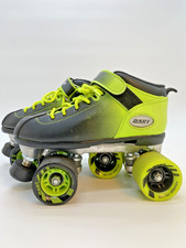 Reidell Dart Roller Skates Neon Green Black Ombre Quad Derby Speed Size 5