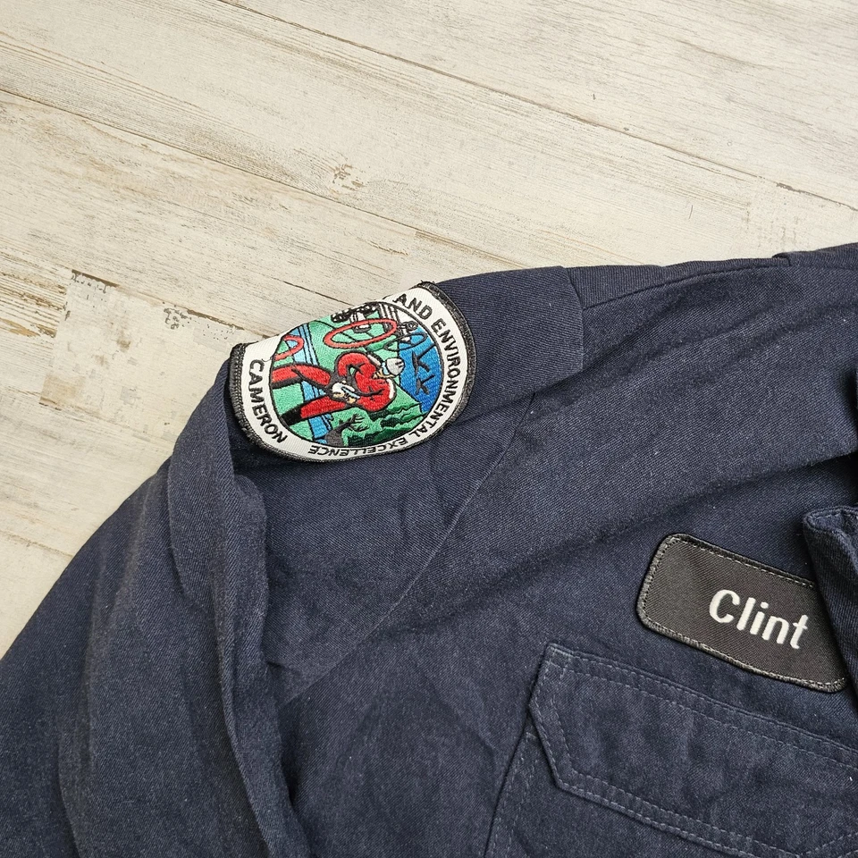 Bulwark FR Coveralls Lightweight 48-LN Arc Rating 10.1 ATPV Navy Blue Used Work - Image 3 of 4