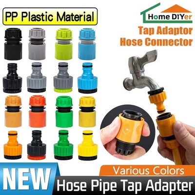 VARIOUS COLORS Garden Hose Pipe Tap Adapter Connector Fitting for Hosepipe