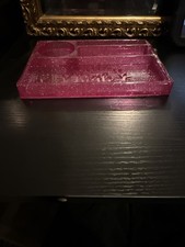 Pink Glitter High Maintenance Resin Tray Epoxy Resin. Brand New Never Used