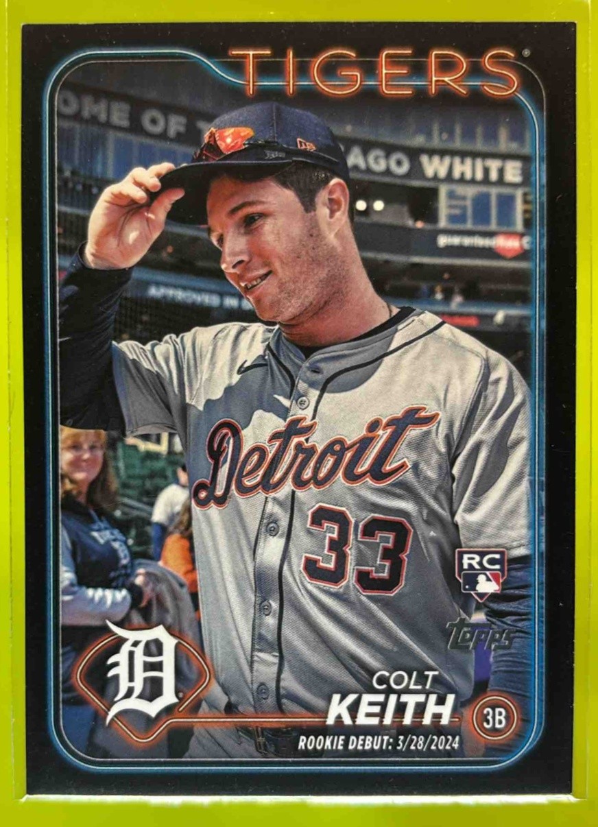 2024 Topps Update Colt Keith Black /74 Detroit Tigers #US192 RC
