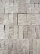 CURLY FLAME MAPLE knife scales / carving blank 150 x 38-60 x 22-23mm