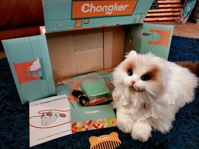 CHONGKER INTERACTIVE WHITE PLUSH RAGDOLL CAT*Moves & Purrs*