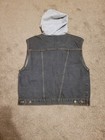 Vintage Hooded Jean VEST By Gitano First Class Jean's Size Large — photo 2