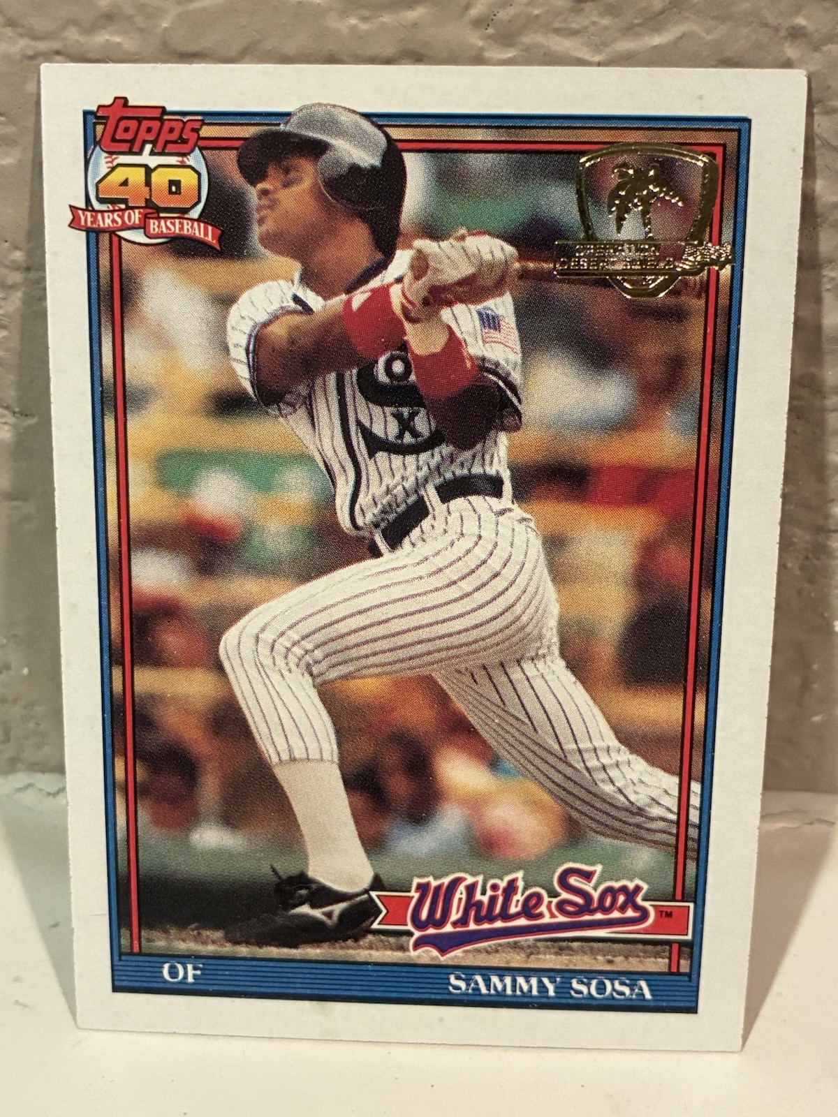 1991 Topps Desert Shield #414 Sammy Sosa Chicago White Sox EXMT G