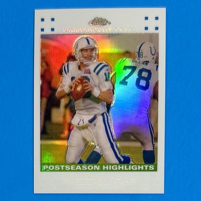 2007 Topps Chrome Postseason White Refractor Peyton Manning #TC53 SN 636/869