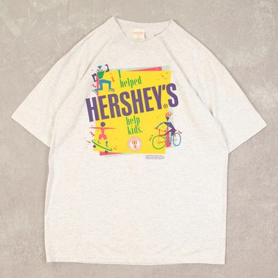 Vintage 90s Hersheys Single Stitch Graphic T-Shirt XL Herren Grey Company
