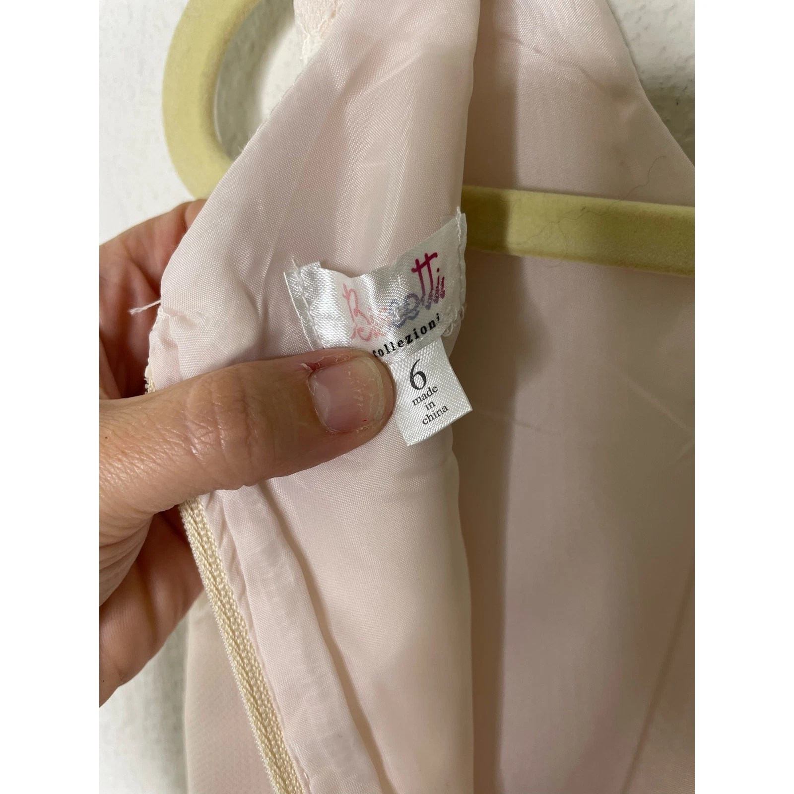 VETEMENTS Boutique Abito Pizzo Crema e Beige Bambina Tg 6 Occasioni Speciali Matrimonio