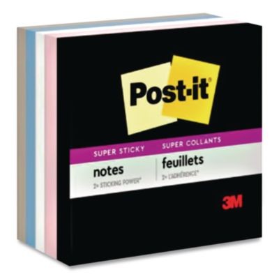 3m 7100332298 Super Sticky Notes Simply Serene 3x3 3 Pads