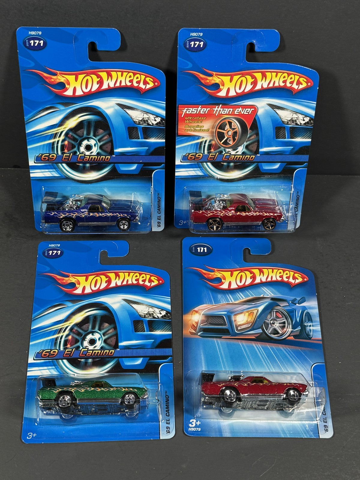 2005 HOT WHEELS  69 El Camino, 4 variations  Main Line #171 FTE