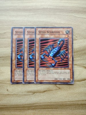 Yu-Gi-Oh! - Steel Scorpion 3X - Complete Playset Of Cards