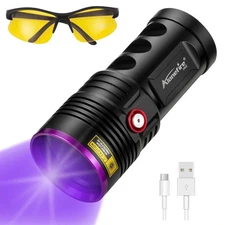 H42UV 36W 365nm UV Flashlight USB Rechargeable Ultraviolet Blacklight Torch P...