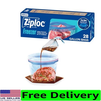 Effortless Meal Prep with 28 Gallon Food Storage Freezer Bags - Easy Open