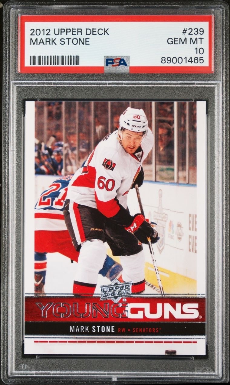 🔥Rookie🔥2012 Upper Deck - Mark Stone Young Guns #239 🏒PSA 10 RC Vegas!