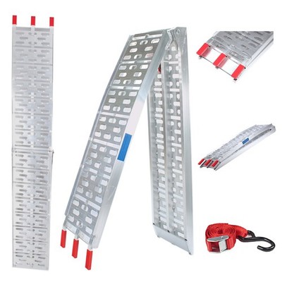2 Stück Alu Auffahrrampen Rampen 340 kg klappbar Motorradrampe B-Ware