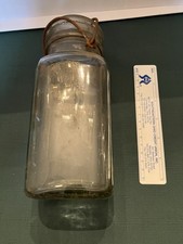 Vintage Glass Bail-Handle Storage Jar with Zinc Lid — listing 4