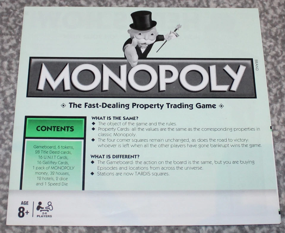 MONOPOLY DOCTOR WHO 50TH ANNIVERSARY BOARD GAME 100% (EXCELLENT CONDITION)!!! - Image 4 of 4