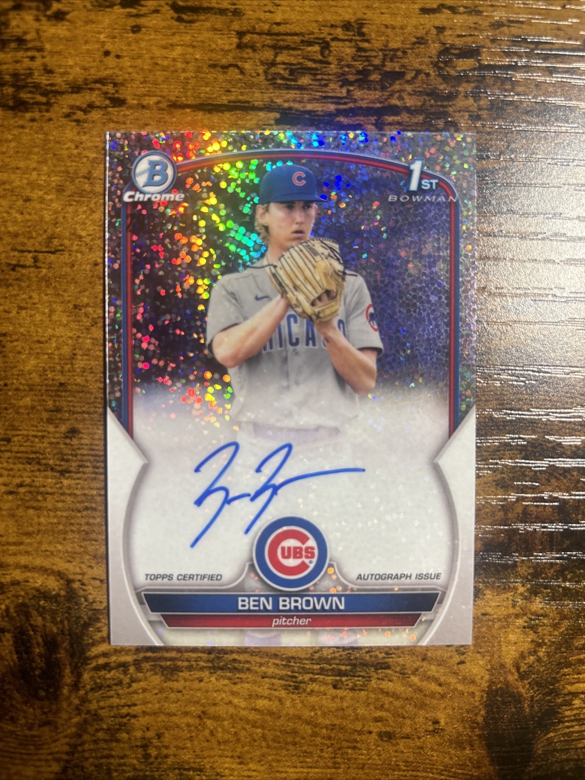 2023 Bowman Ben Brown Chrome Auto Speckle Refractor 1st #293/299