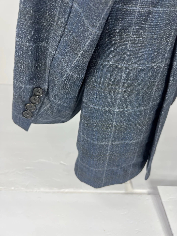 Hugo Boss Blazer Mens 44L  Super 100s Wool Sport Coat 44 - Image 2 of 4