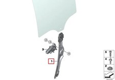 BMW X6 F16 F86 Fensterheber hinten links 51357286487 NEU Original
