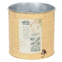Deko-Vintage-Pflanzgefäß Mit Shabby-Chic-Design Aus Metall