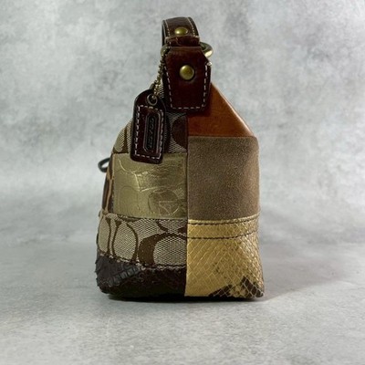 COACH Patchwork Mini Bag Brown Signature Leopard Y2K Accessory