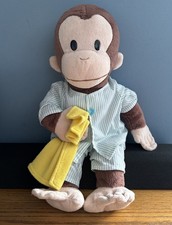 Curious George Plush In Pajamas w/Yellow Blanket 16" Gund Universal Studios