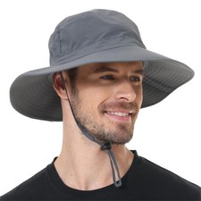 UPF 50 Cooling Boonie Hat for Men Women Wide Brim Bucket Hat for Safari