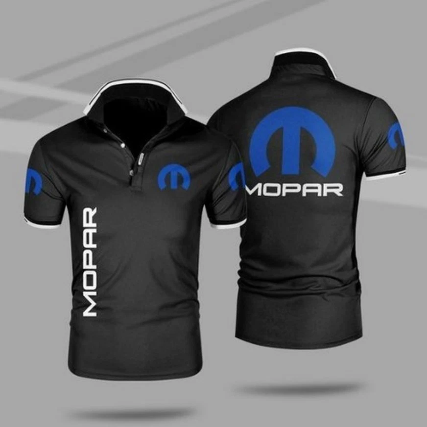 Mopar Racing polo shirt Logo Black 3D Printed Fashions Polo Fans Summer Top Gift